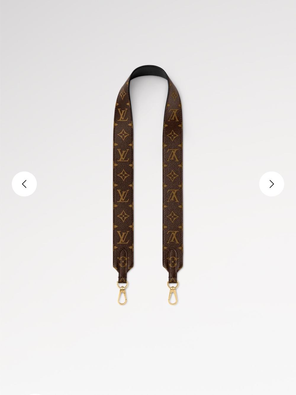 Louis Vuitton Monogram Canvas Strap - Brown & Gold Hardware